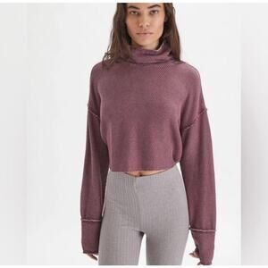 Urban Outfitters Out From Under Camino Long Sleeve Purple Distressed Crop - M